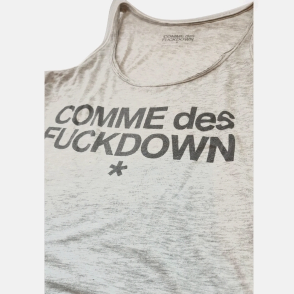 Comme Des Fuckdown Muscle Tank Top Light Gray Sz XS - Picture 5 of 5